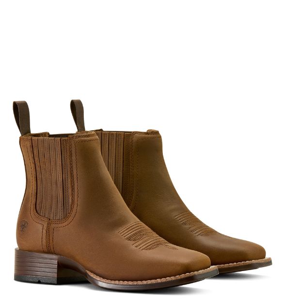 Ariat Women's Booker Chelsea Boots – Distressed Brown | Western Ankle Boots