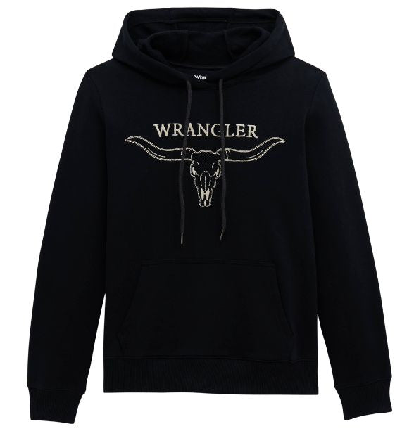 Wrangler Retro® Hoodie in Black Beauty - Western Pullover Hoodie