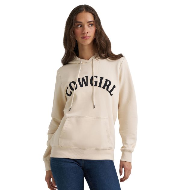 Wrangler Retro® Women's Cowgirl Hoodie – Whitecap Gray | Western Pullover Hoodie