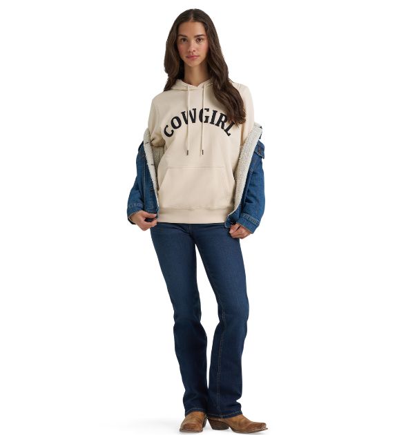 Wrangler Retro® Women's Cowgirl Hoodie – Whitecap Gray | Western Pullover Hoodie