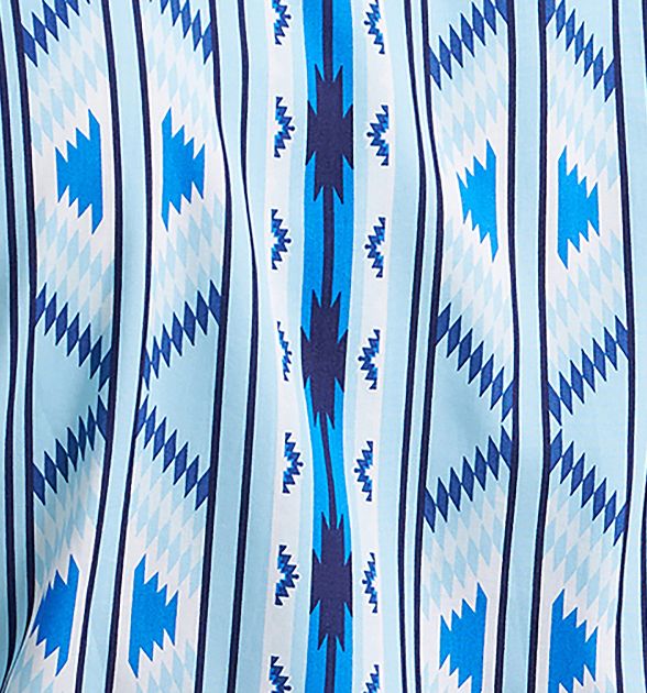 Wrangler Men's Southwestern Print Western Shirt – Checotah® Blue